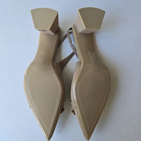 ZARA Suede Heels SIZE 41 - Picture 5 of 9